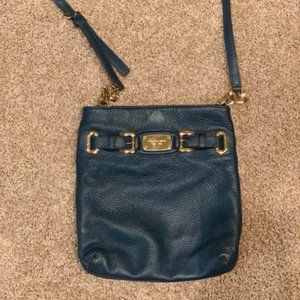 Navy Michael Kors Leather Crossbody